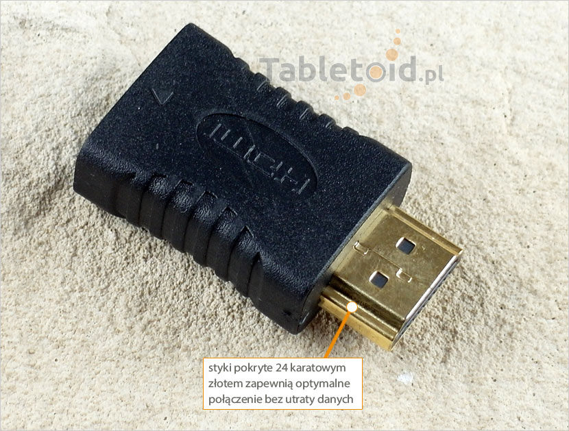 Przejście: wtyk HDMI - gniazdo mini HDMI do tabletu