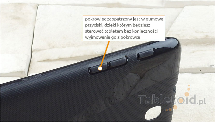 silikonowe przyciski w pokrowcu