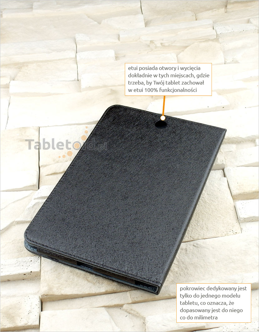 dedykowany pokrowiec książkowy do tabletu 