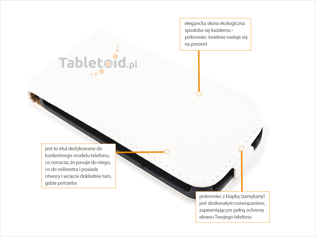 Sk&oacute;rzany pokrowiec do telefonu Galaxy S IV i9500