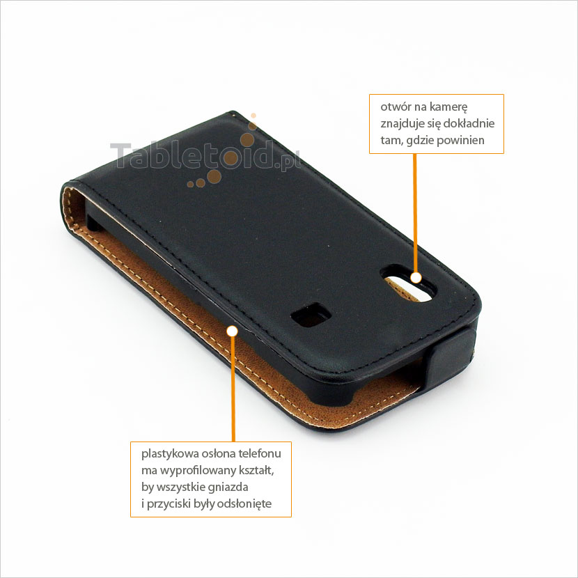 Pokrowiec z eko-skóry na telefon