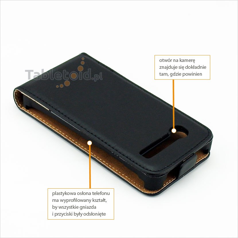 Futerał z wyprofilowanymi otworami na kamerę