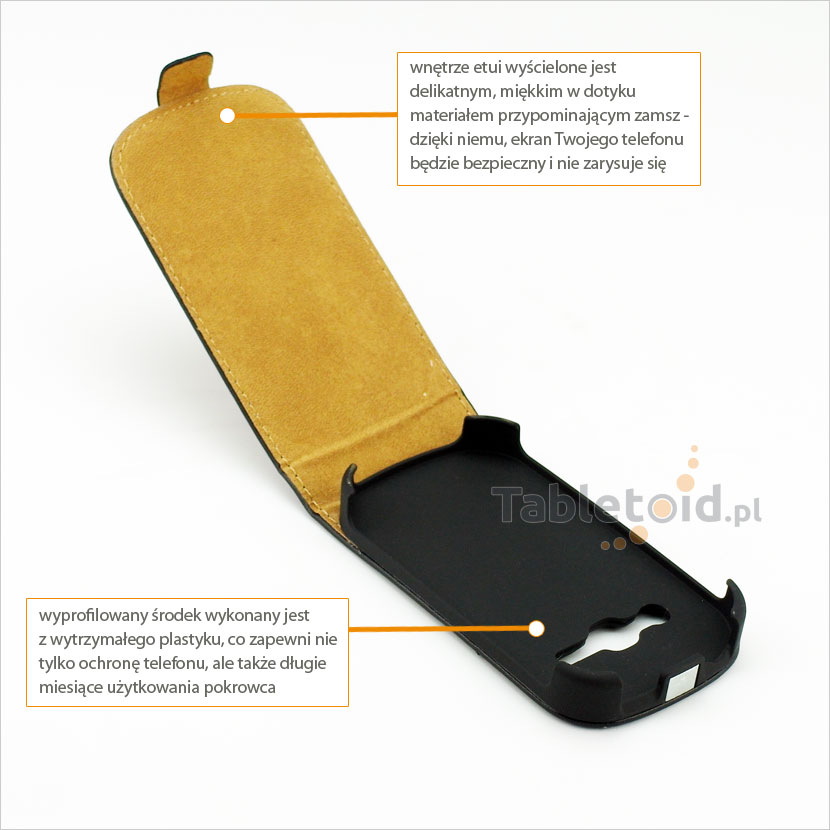 Kabura otwierana z zapięciem na magnes