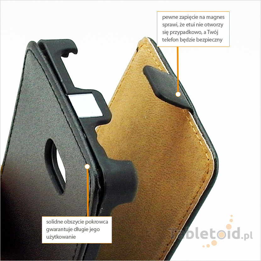 Etui z wygodnym i praktycznym zapięciem na magnes