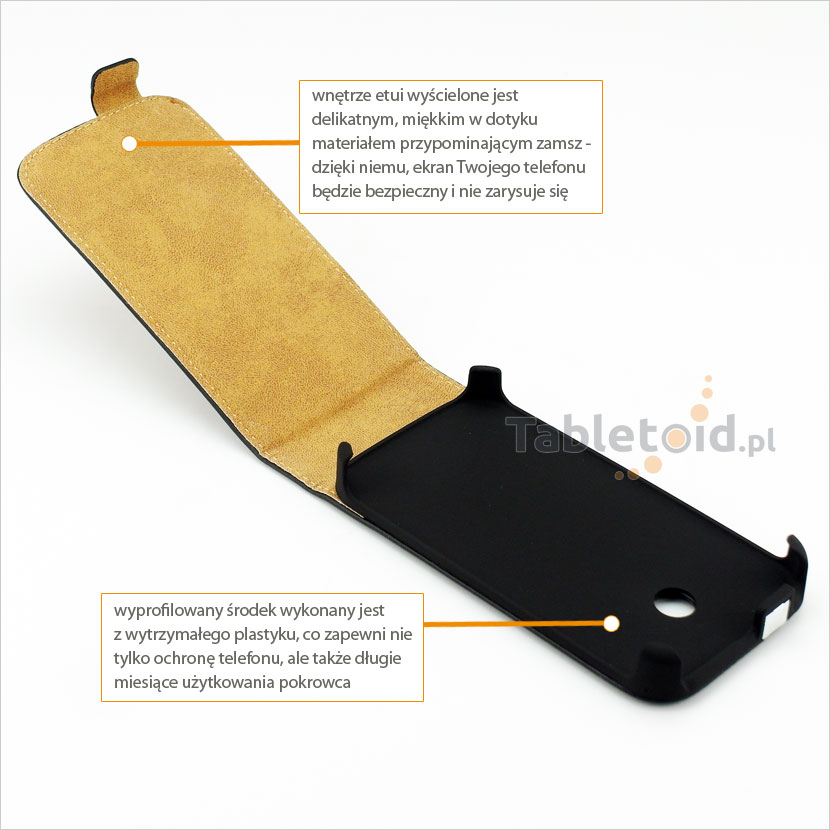 Kabura z klapką do telefonu Motorola Moto E XT1021