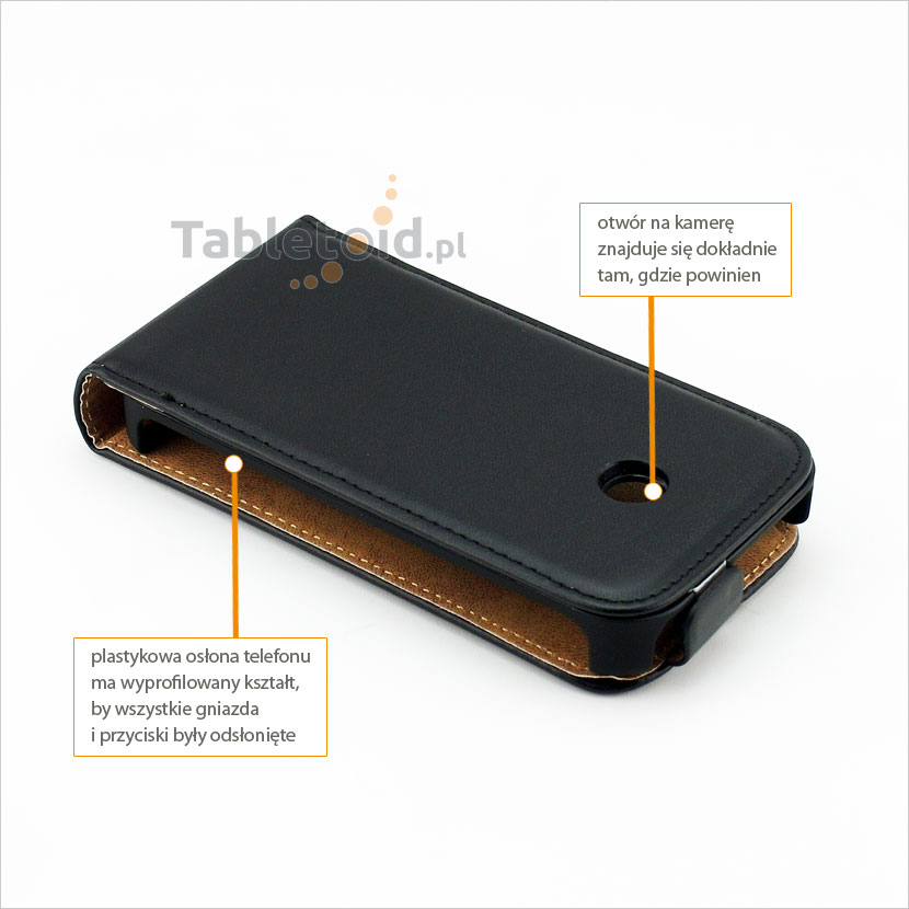 Etui z wyprofilowanymi otworami