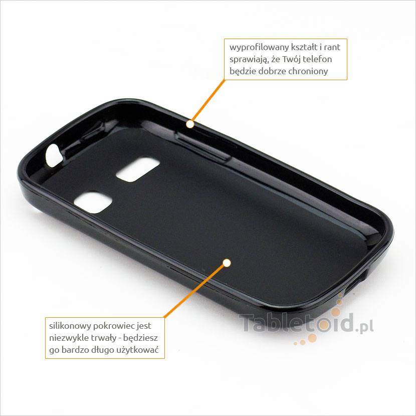 przyciski silikonowe w etui do Alcatel POP C3