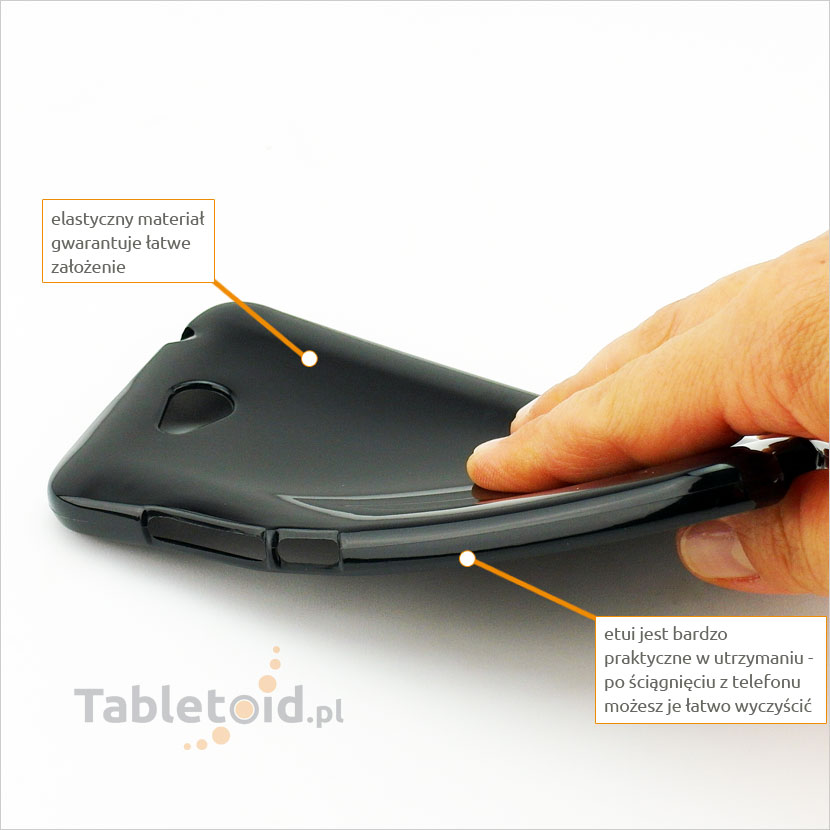 elastyczne etui do telefonu wygięcia w etui do HTC 616
