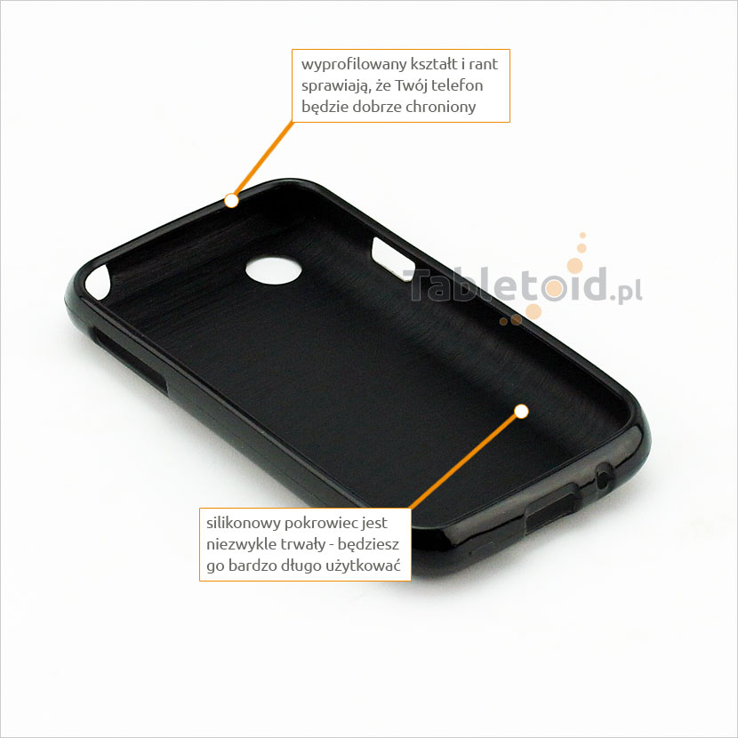 silikonowe etui na smartphone od środka przyciski silikonowe w etui do LG L40 D160