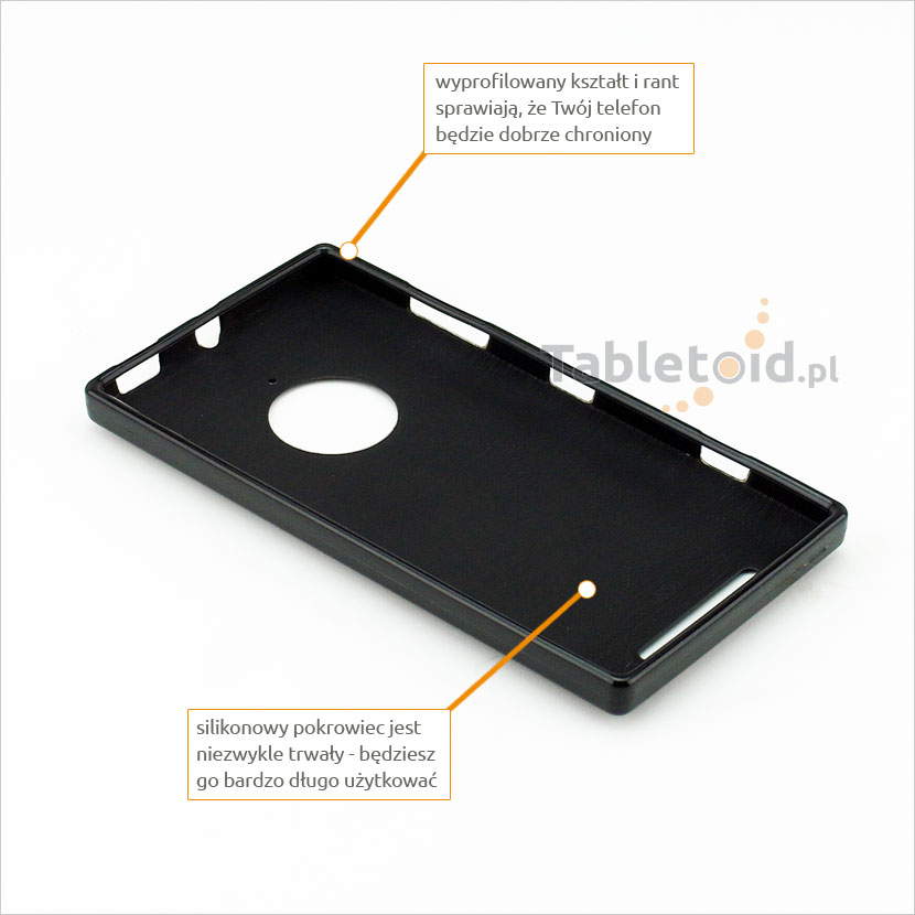 przyciski silikonowe w etui do Nokia 830