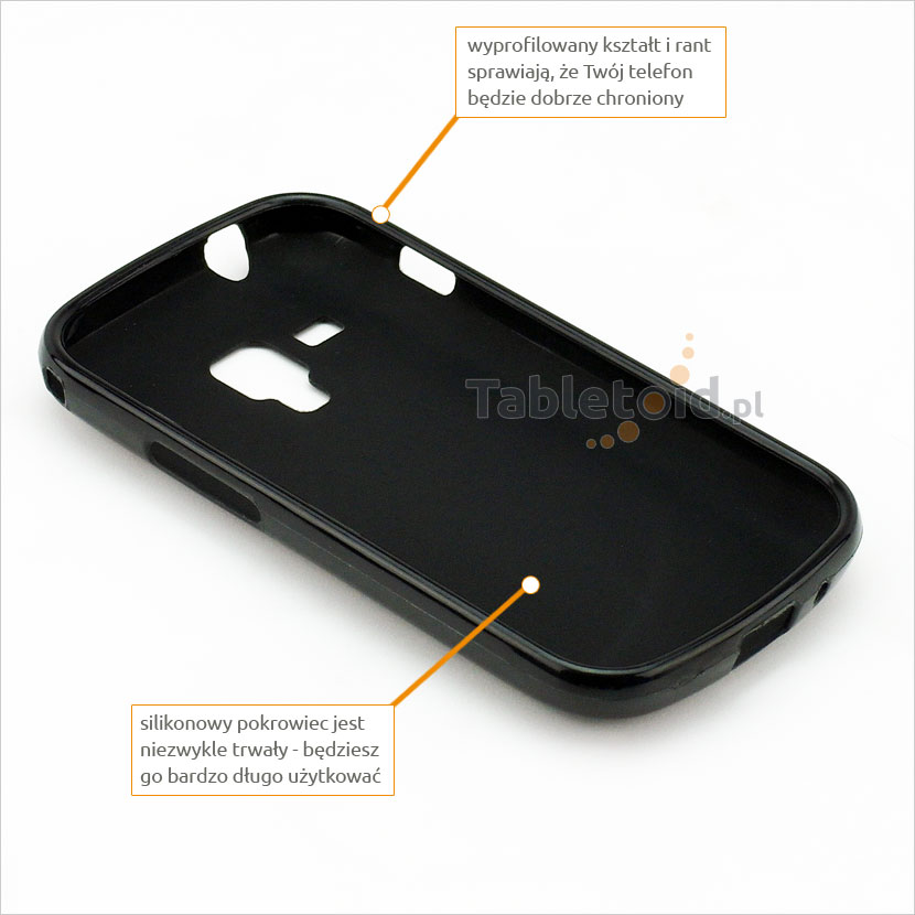 Dopasowany niezwykle trwały silikonowy pokrowiec na Twój telefon Samsung S7560 S7580