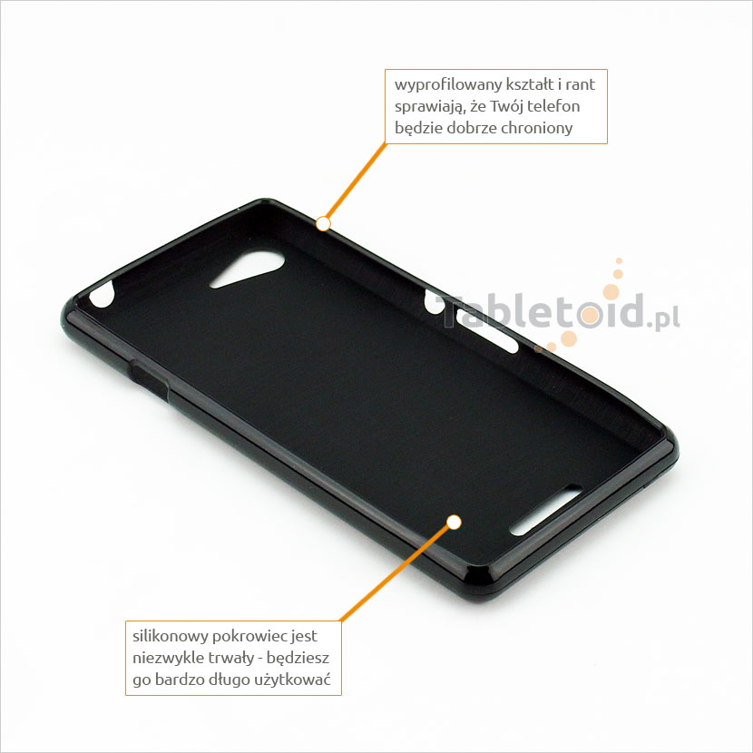Elastyczne silikonowe etui dedykowany na telefon Sony Xperia E2