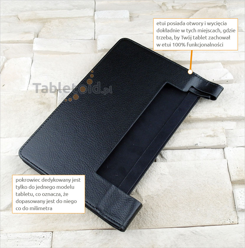 pokrowiec na tablet z ekoskóry Lenovo Yoga Tab 3 850F