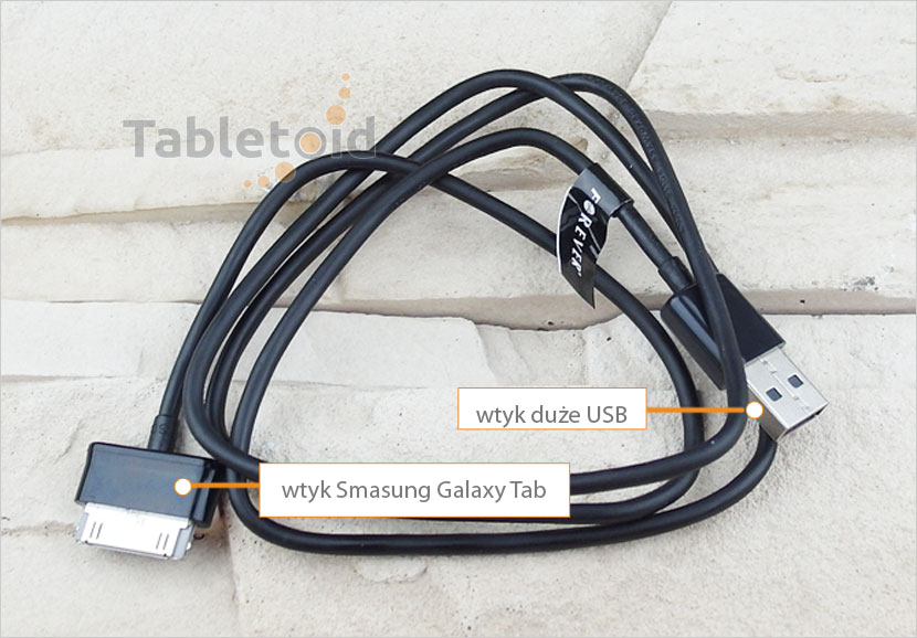 przejsciowka na kablu – adapter: wtyk USB do Samsung Galaxy tab