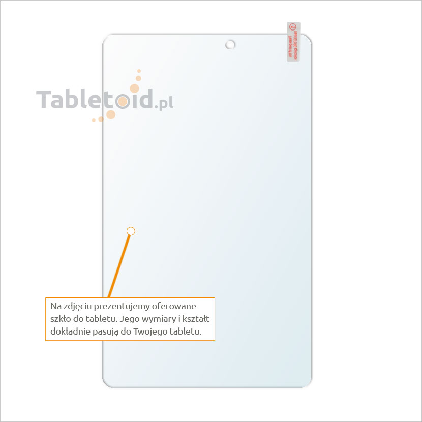Dedykowane szkło hartowane (glass) na tablet Samsung Galaxy Tab E 8.0