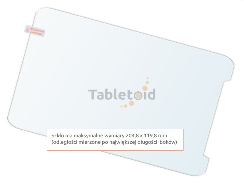 Dedykowane szkło hartowane (tempered glass) na tablet uniwersalne 8 cali