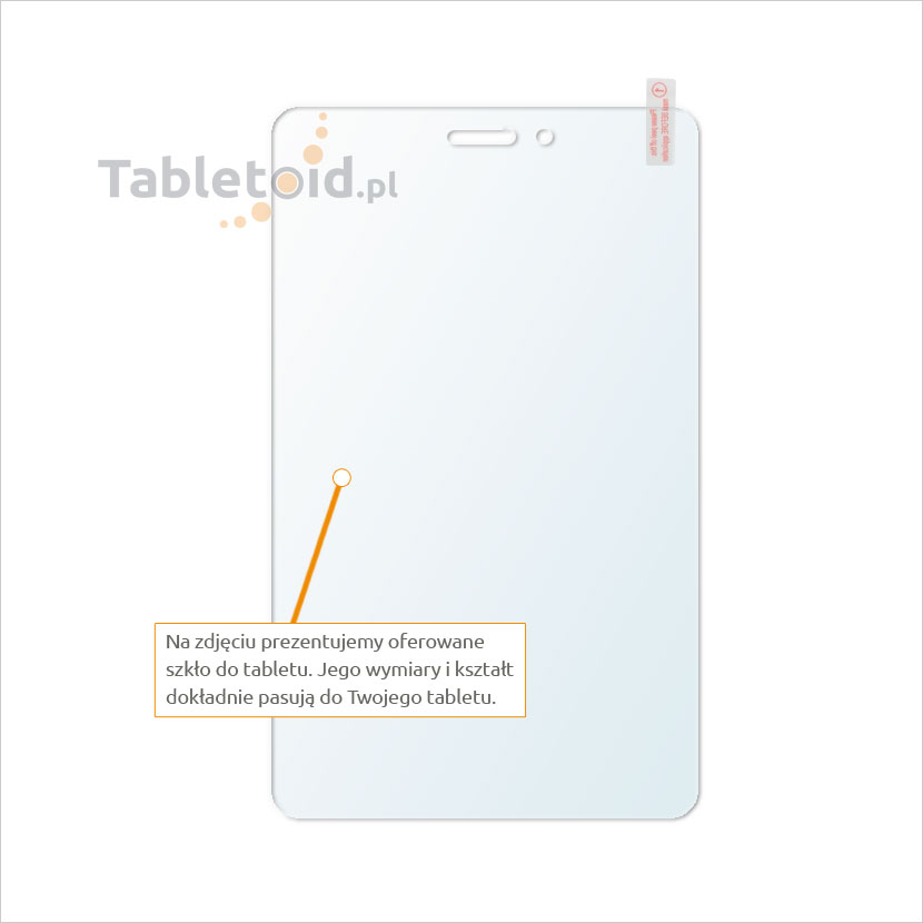 Dedykowane szkło hartowane (tempered glass) na tablet Huawei MediaPad T1 8.0