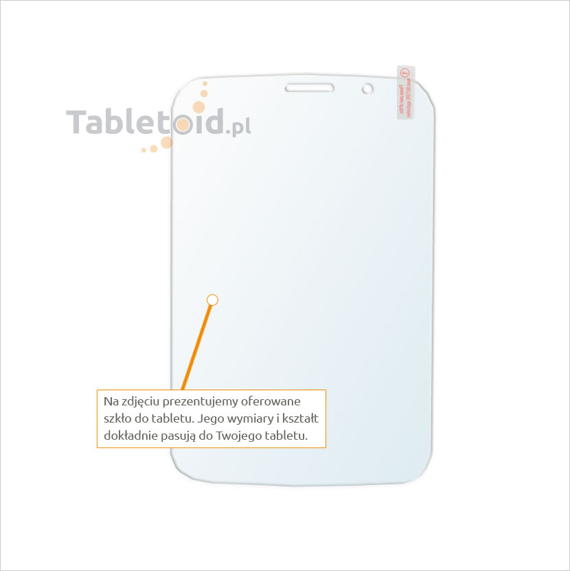 Dedykowane szkło hartowane (tempered glass) na tablet Samsung Galaxy Note 8.0 LTE