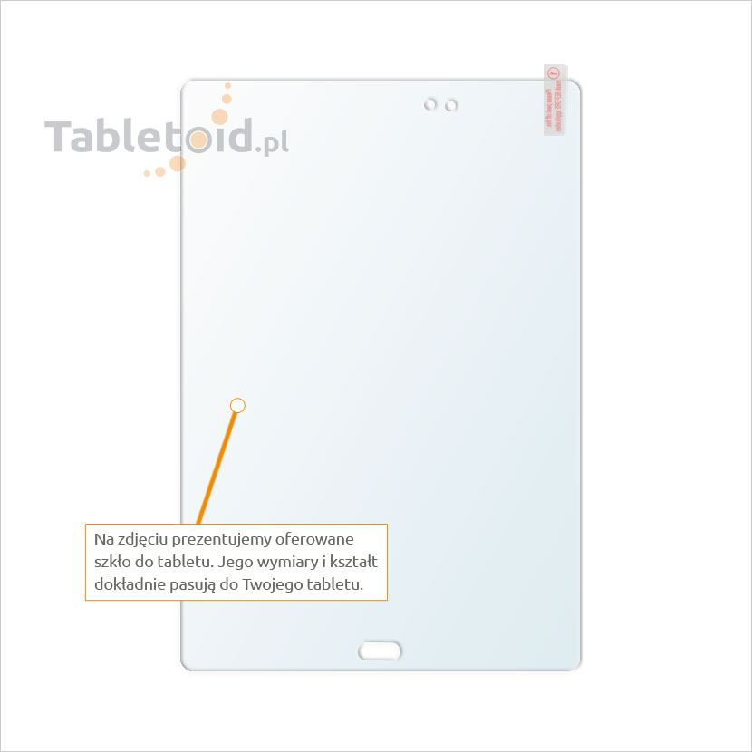 Dedykowane szkło (tempered glass) na tablet Samsung Galaxy Tab A 9.7 T550 Dedykowane szkło hartowane (glass) na tablet Samsung Galaxy Tab A 9.7 T550