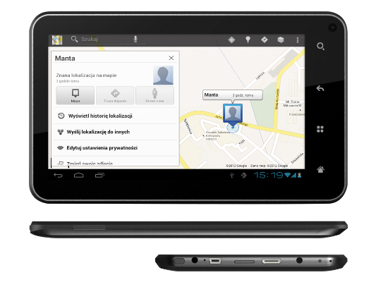 nawigacja w tablecie Manty
