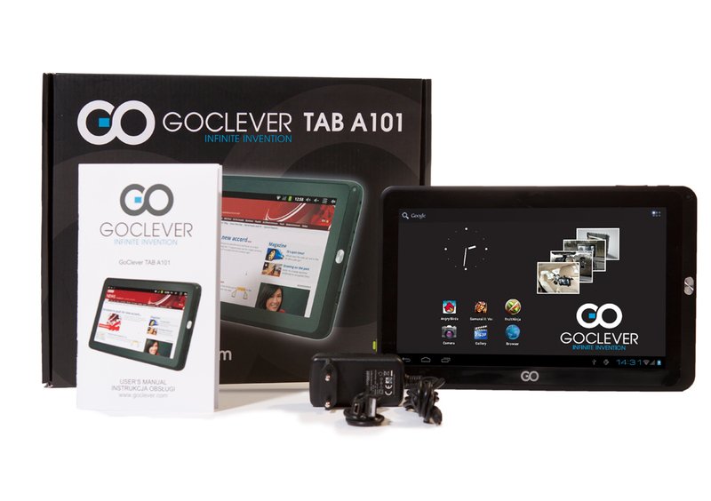 tablet Goclever Tab A101 - cały zestaw - pudełko