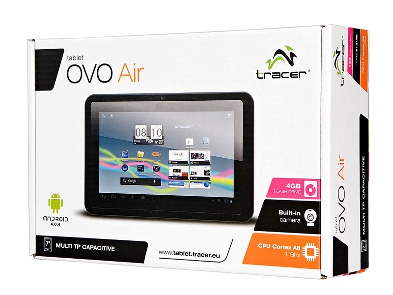pudełko z tabletem Tracera