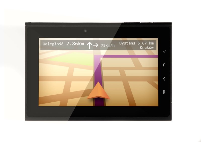 nawigacja na ekranie tabletu