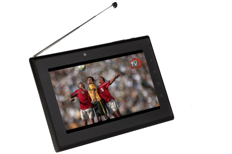 program telewizyjny na wyświetlaczu tabletu