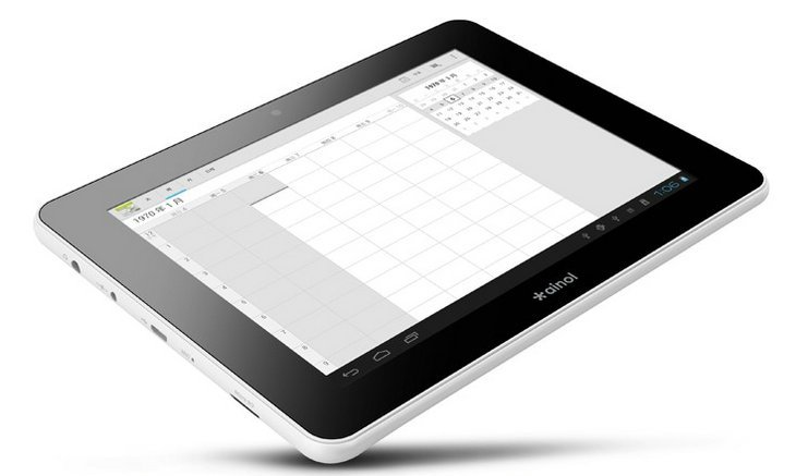 arkusz kalkulacyjny na wyświetlaczu tableta