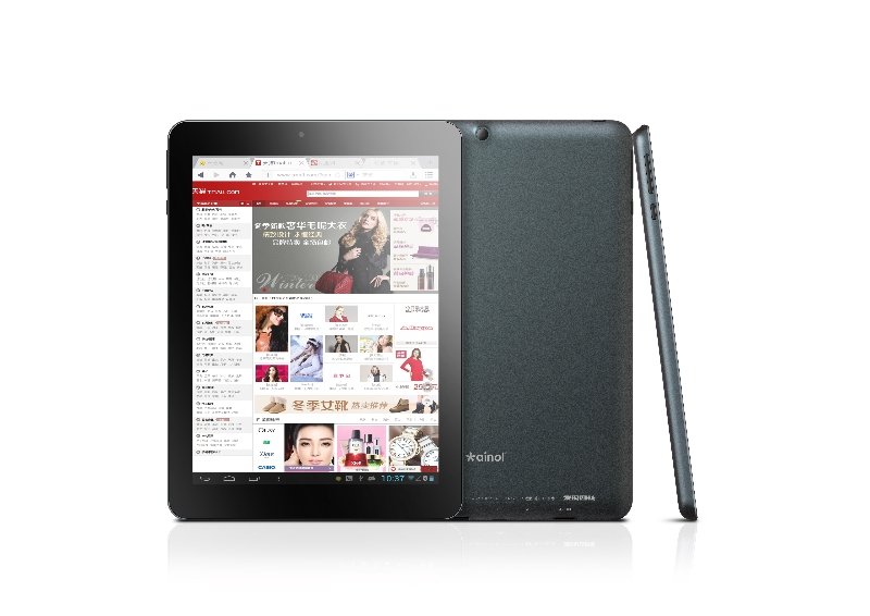 widok tableta z tyłu z przodu i z boku