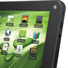 widok części ekranu tableta