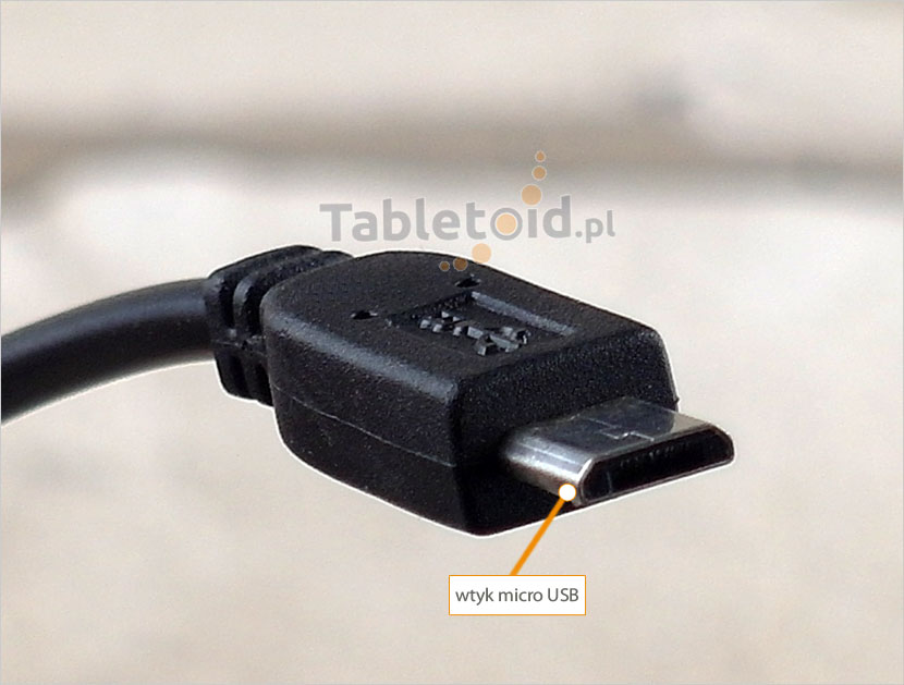 wtyk micro USB ładowarki do tabletu