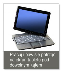 Pracuj na tablecie patrząc pod dowolnym kątem