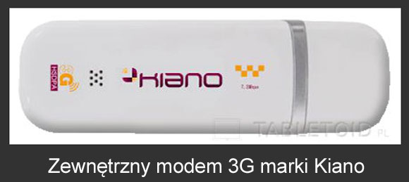 zewnętrzny modem 3G marki Kiano do tableta