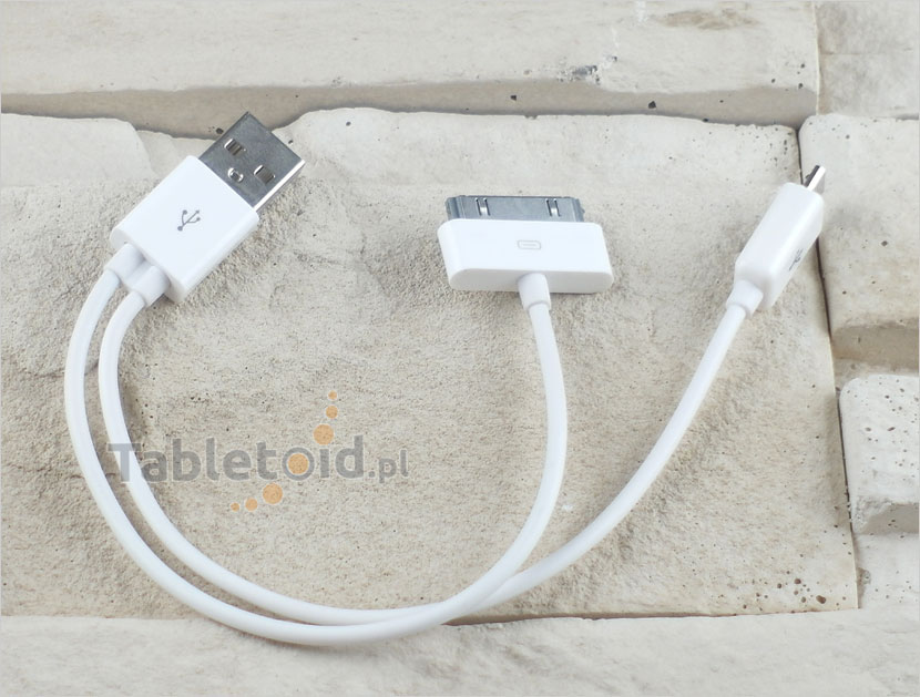 przejści&oacute;wka &ndash; adapter: wtyk USB do micro-USB + iPad 1, 2, 3