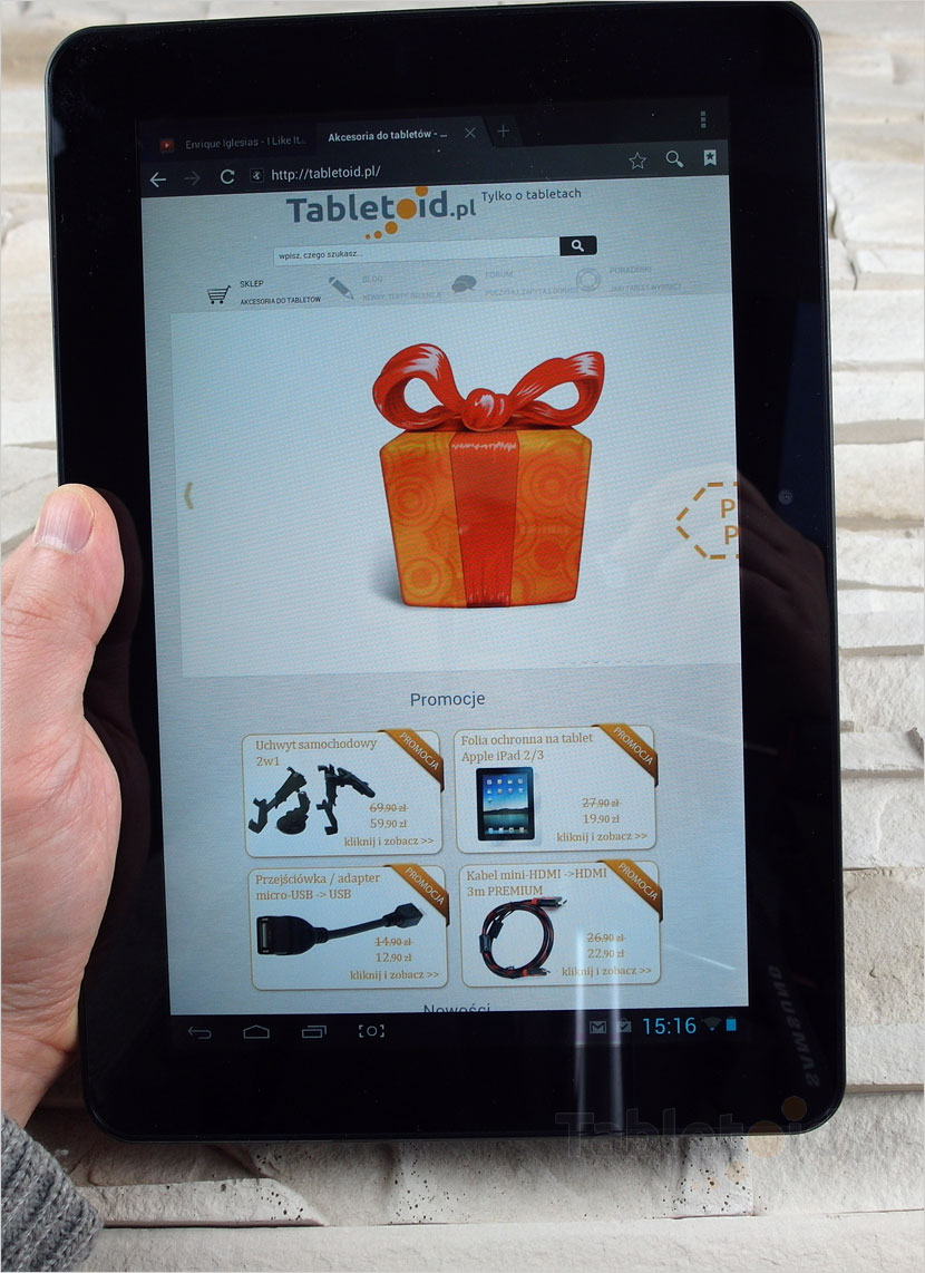 Przeglądanie stron na tablecie z Androidem