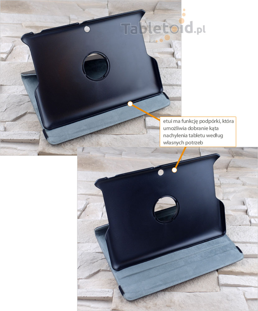 dwa kąty nachylenia etui