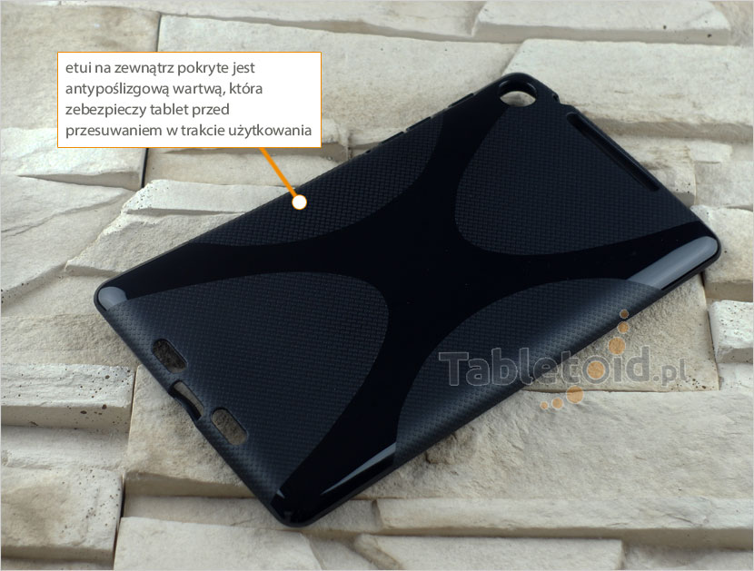 tylna ścianka silikonowego etui do tabletu Asus Nexus II 7 cali
