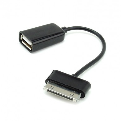 Przejściówka na kablu – adapter: wtyk Samsung Tab 1, 2 - gniazdo USB