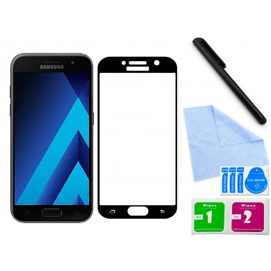 Zaokrąglone szkło hartowane 3D do telefonu Samsung Galaxy A3 2017, na cały ekran, 9H, curved, tempered glass