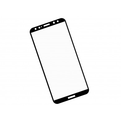 Zaokrąglone szkło hartowane 3D do telefonu Huawei Maimang 6 RNE-AL00, Rhone, Mate 10 Lite - kolor CZARNY