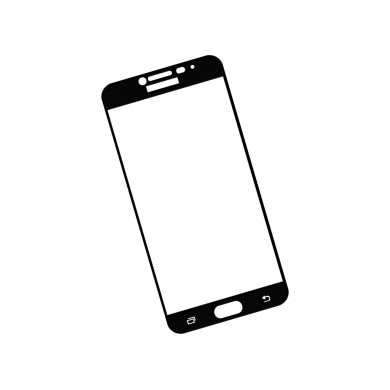 Zaokrąglone szkło hartowane 3D do telefonu Samsung Galaxy C7 SM-C7000 - kolor CZARNY