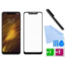Zaokrąglone szkło hartowane 3D do telefonu Xiaomi Pocophone F1 Poco F1, M1805E10A (2018) - kolor CZARNY