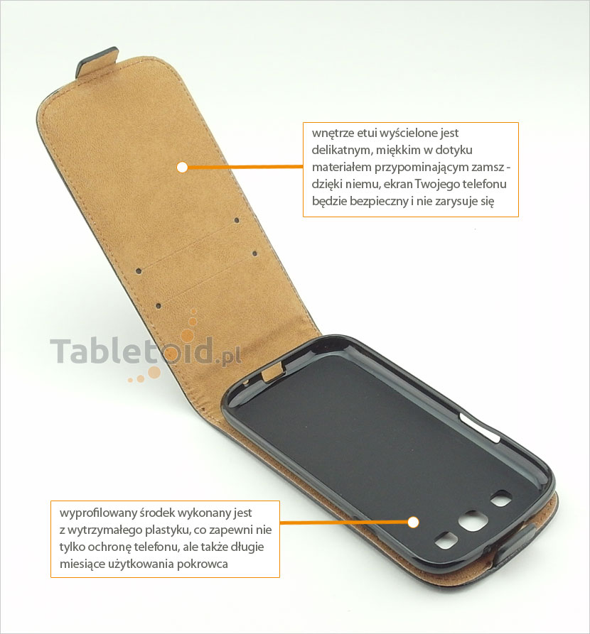 Etui z ekoskóry do telefonu Samsung Galaxy S3 III i9300